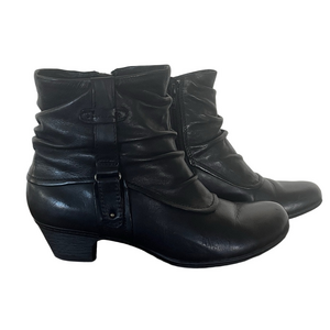 Cobb Hill Alexandra Ankle Boots Leather Black 9.5